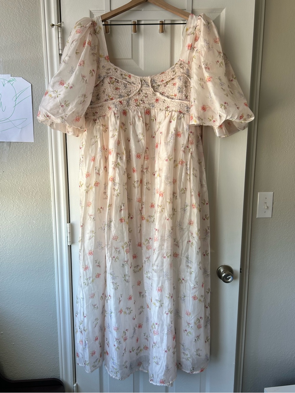 Worth Collective Harlow Maxi in Tiny Pink Floral dress NWT 3XL